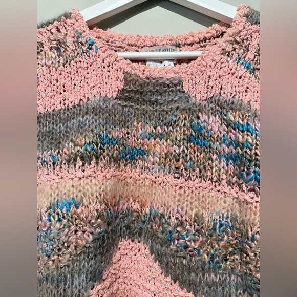 Vintage FINE FEATHERS Knitted By Hand  Wool Blend Women M Multicolor Bohemian - Picture 4 of 13